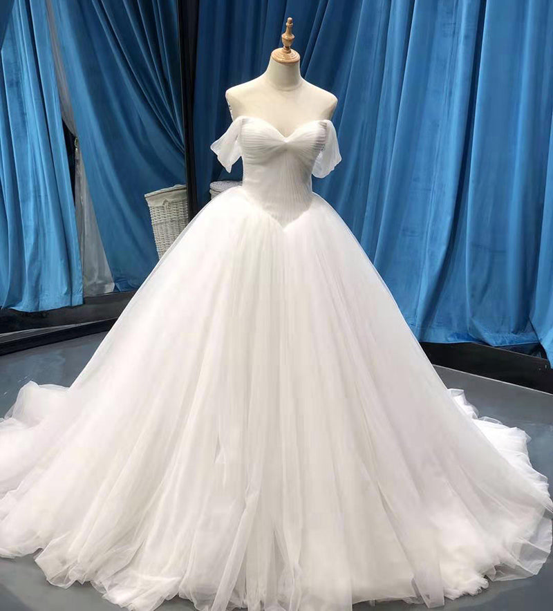 real elegant sweetheart off shoulder ivory luxury wedding dress bridal gown - Image 5