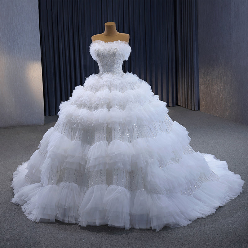 Princess Bridal Ball Gown Sleeveless Wedding Dresses For Women - Image 4