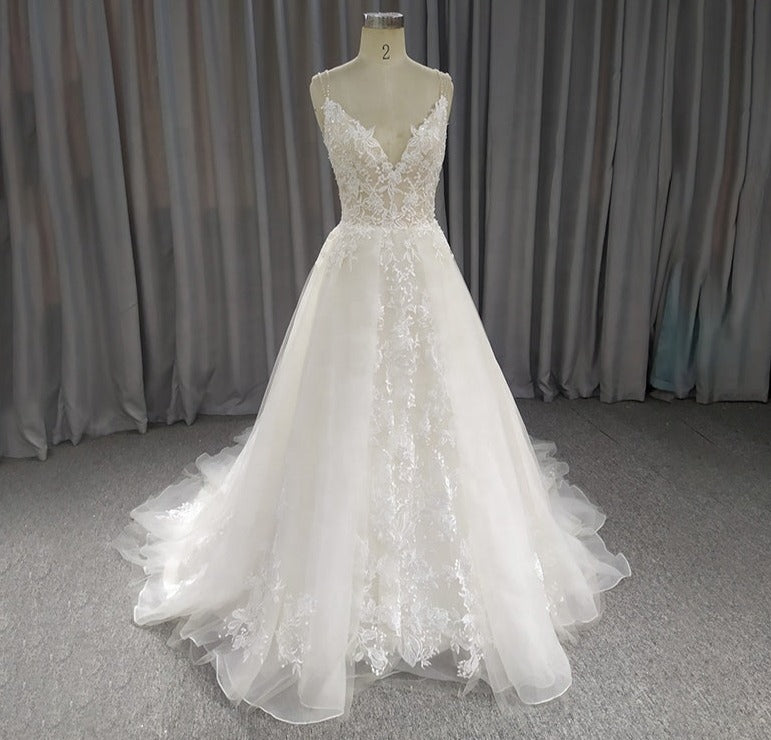 Deep V Formal Princess Elegant Wedding Dresses