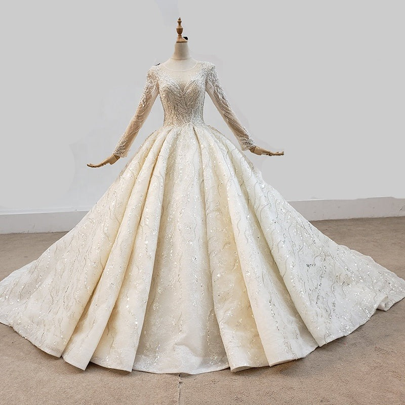Wedding Dress Material Wedding Dress Bridal Gown Latest Design - Image 3