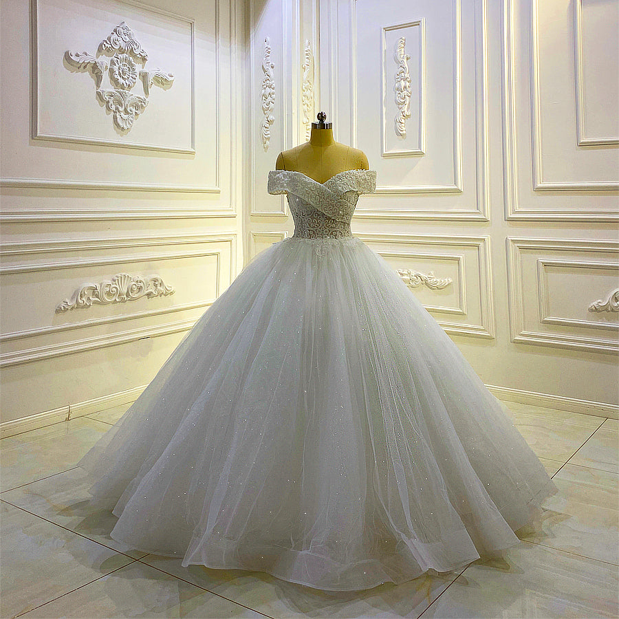 Wedding Dress Latest Design Cross White Lace - Image 4