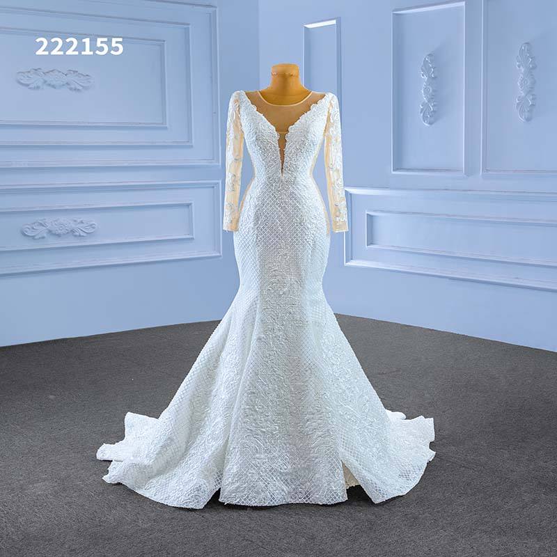 Elegant Maxi Mermaid Floor Length Fashion Dress For Women Wedding Dress