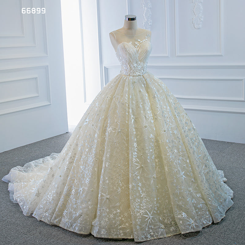 Appliques Wedding Gown Bridal Long Wedding Dress - Image 6