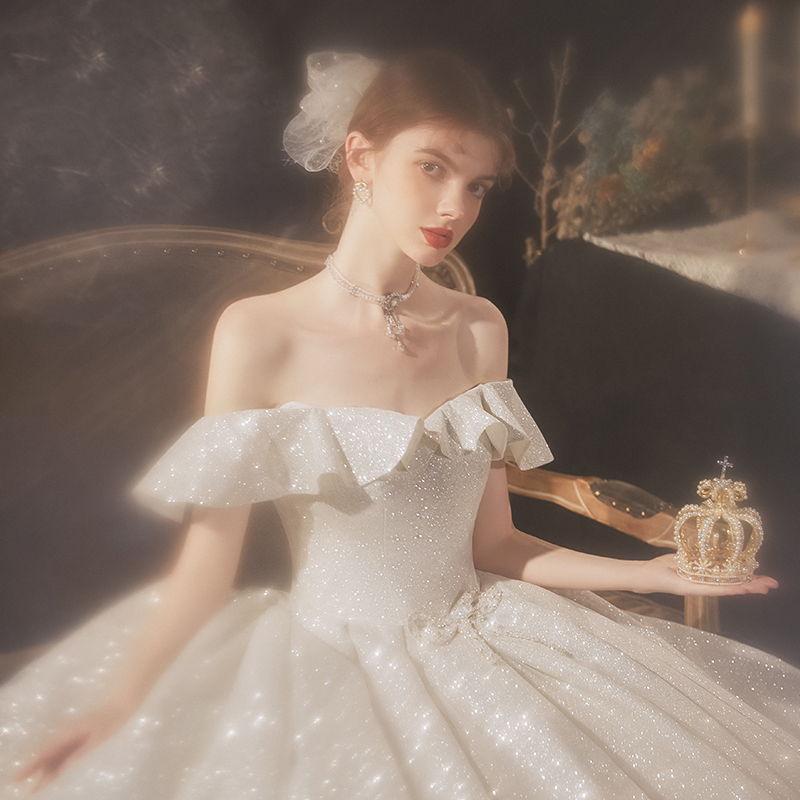 High Quality Diamond Luxury Wedding Dress Bridal Gown - Image 4
