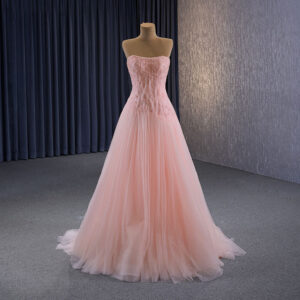 Pink Elegant Sleeveless Lace Princess Dresses Women Evening Dress