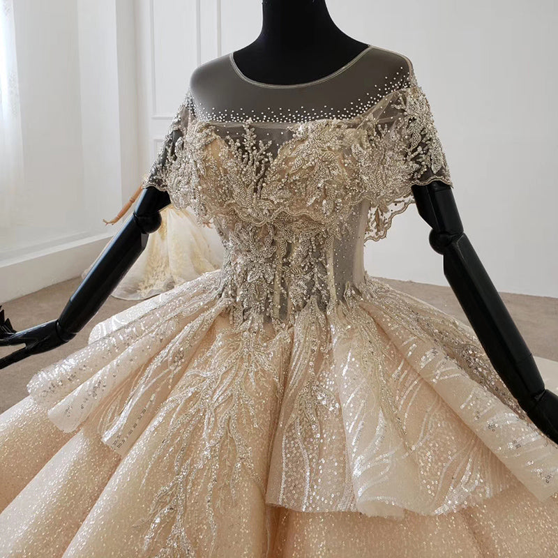 Bohemian Boho Crystal Luxury Vestidos De Novia Wedding Dress - Image 6