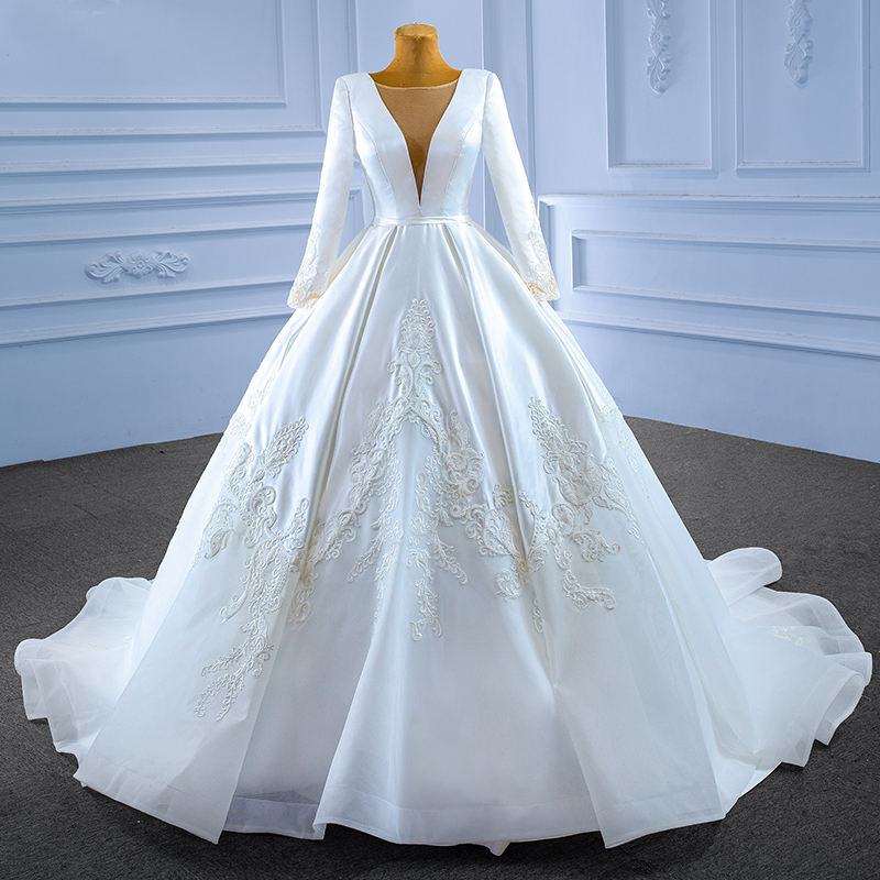 Women Wedding Dress Lace Bridal Elegant Wedding Gown