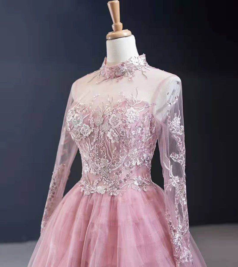 high neck lace up back dress luxury crystal beaded high quality evening dress - Image 2