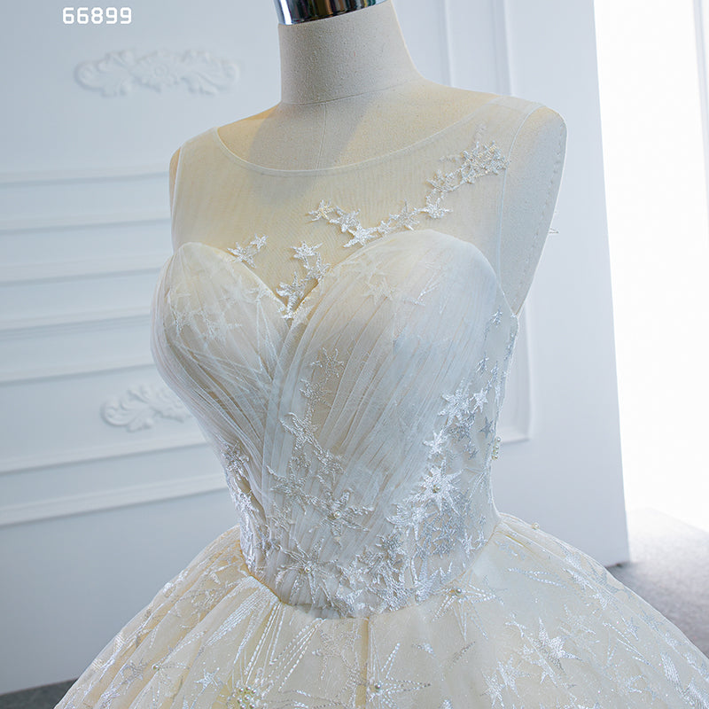 Appliques Wedding Gown Bridal Long Wedding Dress - Image 4