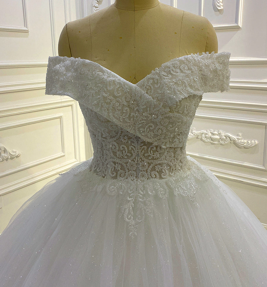 Wedding Dress Latest Design Cross White Lace - Image 5
