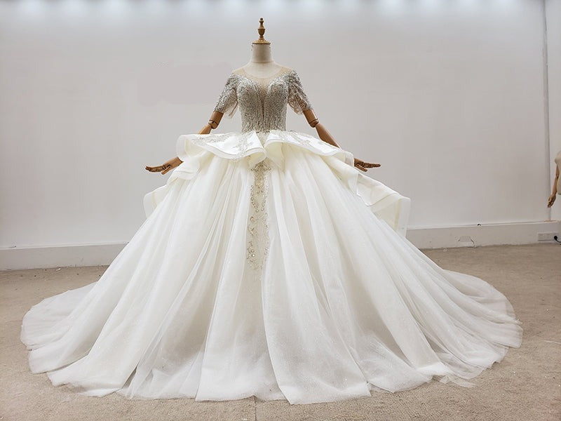 Princess Women Elegant Luxury Wedding Dress Ball Gown For Bride - Image 3