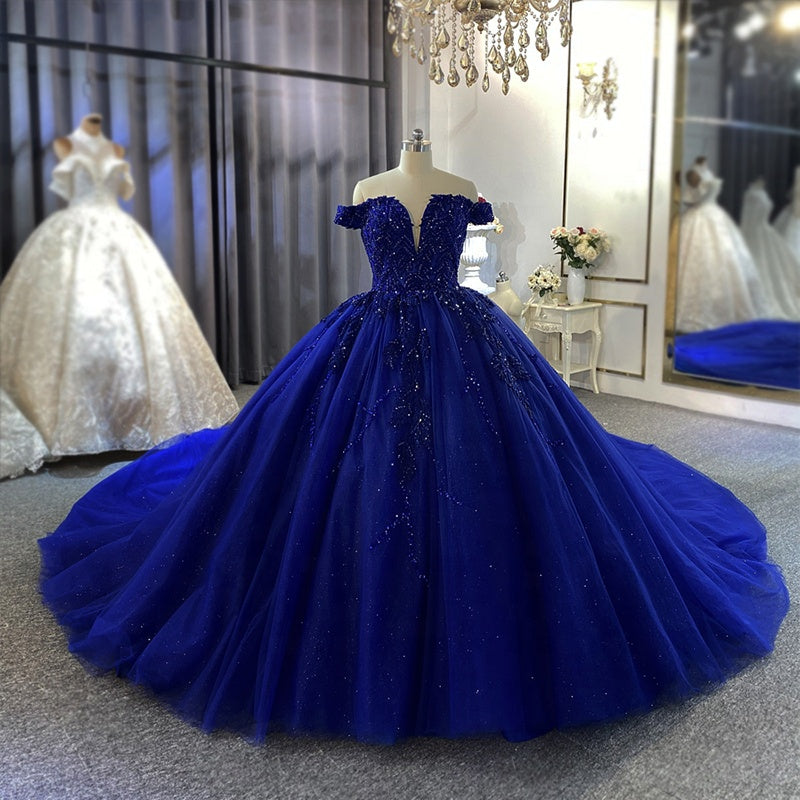 Prom Dress Party Long Sequin Evening Dress 2022 One Shoulder Blue Elegant Dress