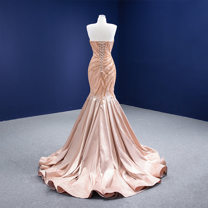 Off Shoulder Elegant Party Mermaid Evening Dress - Image 6