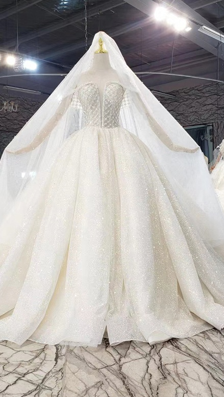 Heavy Beading Robe De Marriage Wedding Dress - Image 2