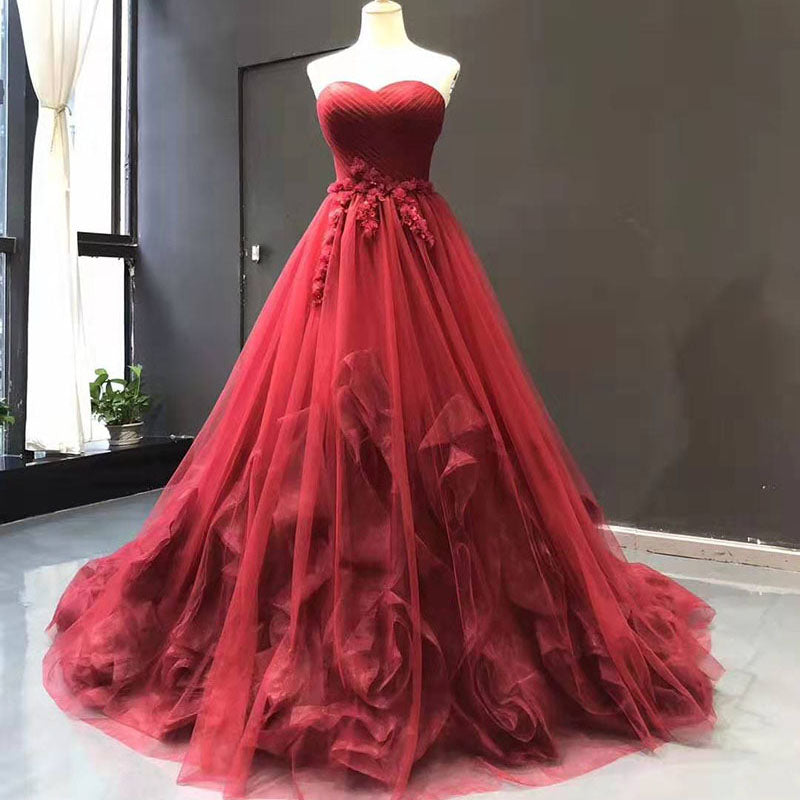 sweetheart ruffle pink lace dress patterns designer evening gowns dresses elegant evening party women vestidos fiesta