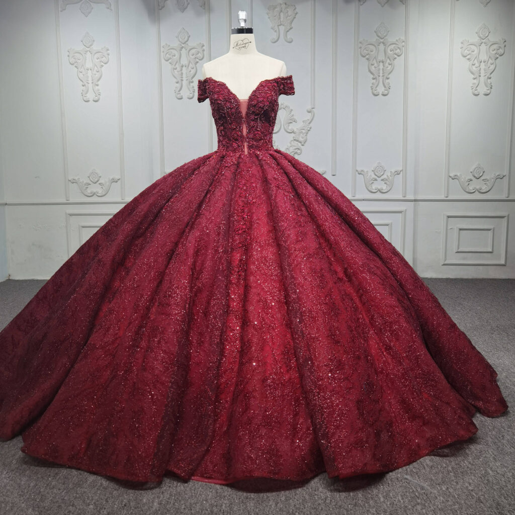 Elegant Red Sequins Evening Dresses Women Party Gowns