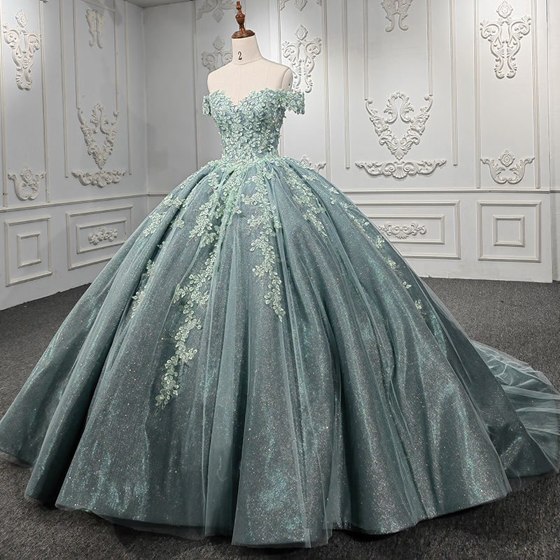 Luxury Sequin Embroider Ball Gown Ladies Party Fashionable Dress