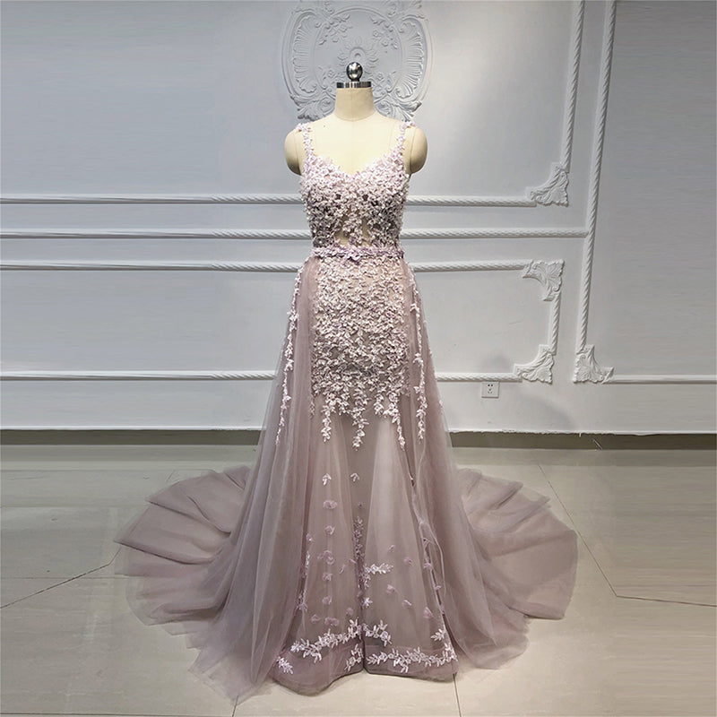 Women'S Summer Dresses Sling Mesh Lace Floral Ladies Prom Dresses - Image 2