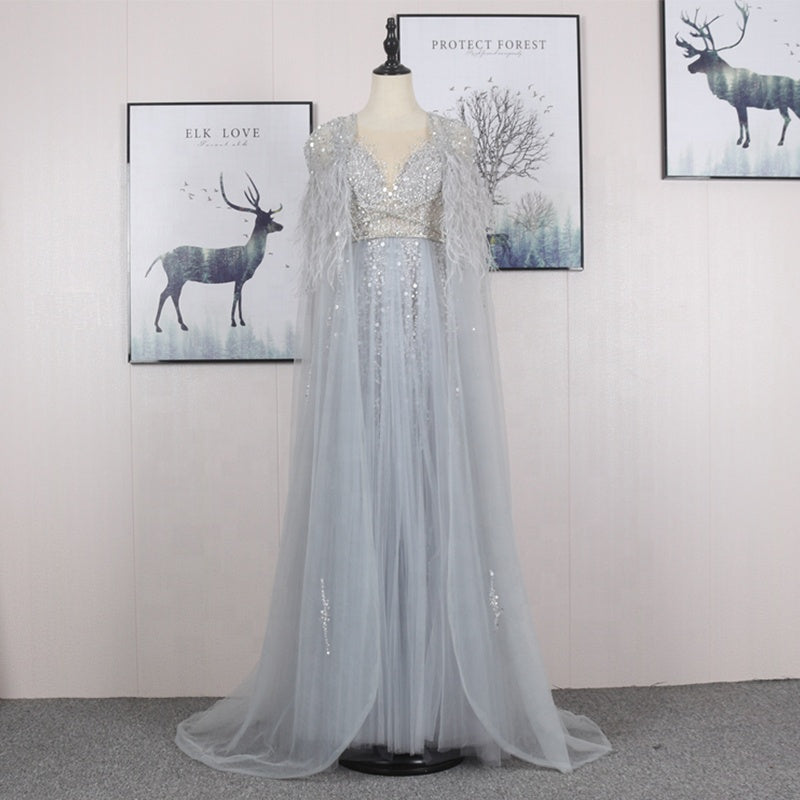 Deep V Beading Sequin Fashion Formal Dresses Evening Party Dress
