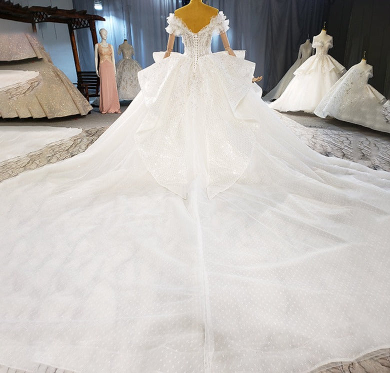 Design Deep V Neck Fashion Women Bridal Gowns Wedding Dress - Image 5