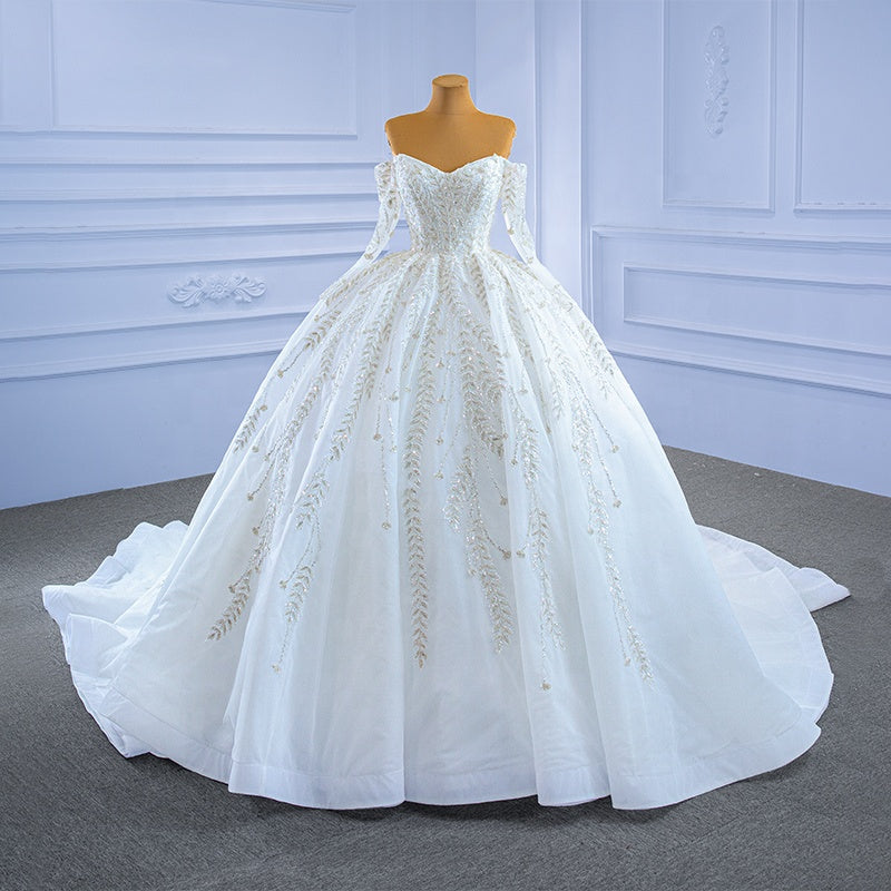 Off Shoulder luxury Wedding Dress Bridal Gown
