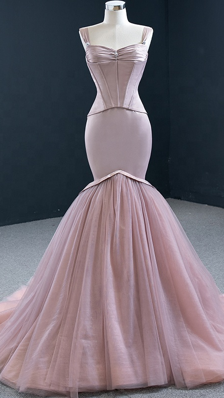 Mermaid Party Erelegant Satin And Chiffon Evening Dresses - Image 2