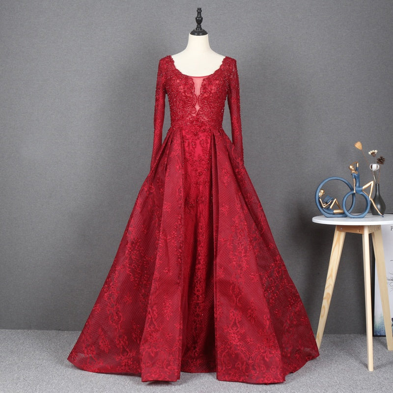 New Design Women Long Sleeve Fashion Party Gowns For Women Evening Dress