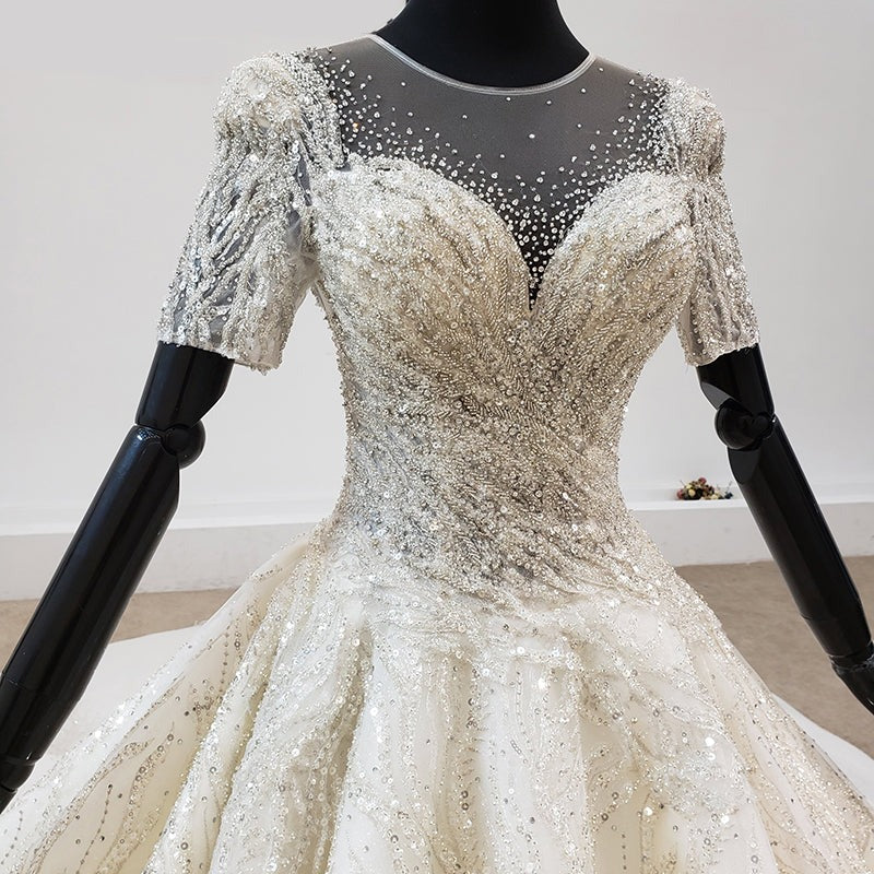 Wedding Dress Turkey Luxury Beading Crystal Wedding Dress - Image 7