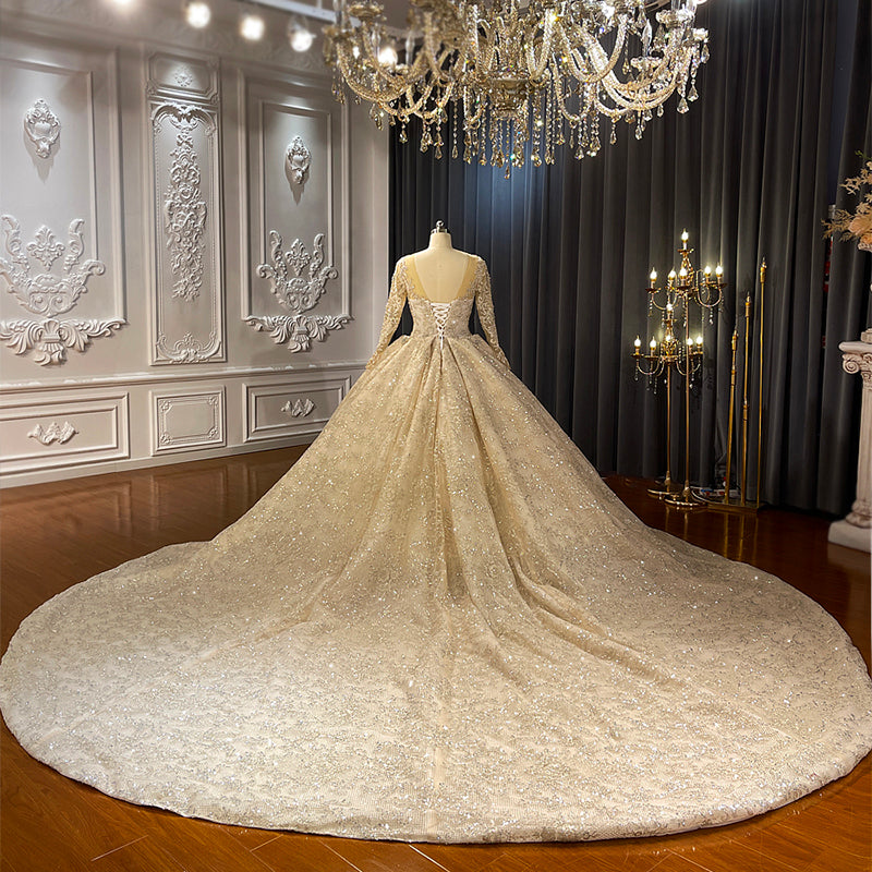 Wedding Bride Luxury Crystal Bead Wedding dress - Image 4
