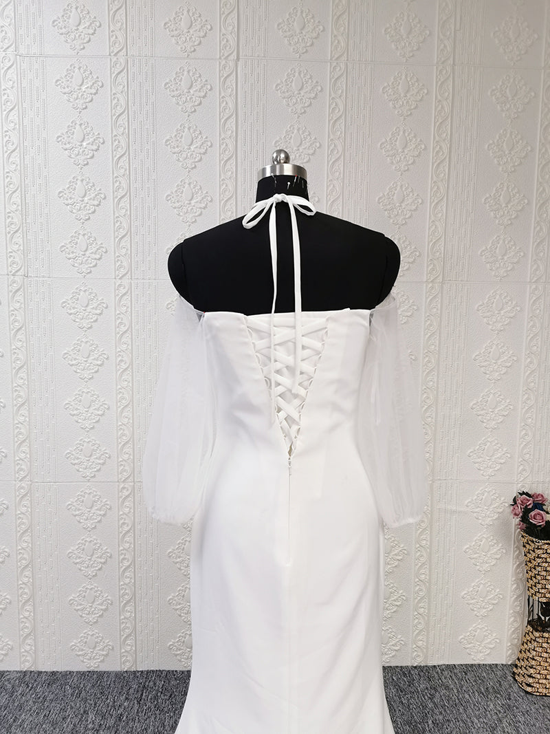 Mermaid Long Sleeve Elegant Vestidos De Novia Mermaid Wedding Dress - Image 7