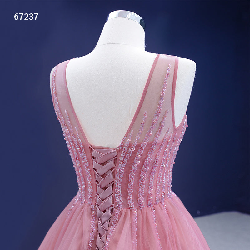 Women Fashion A Line Lace Elegant Evening Party Dress - Image 8