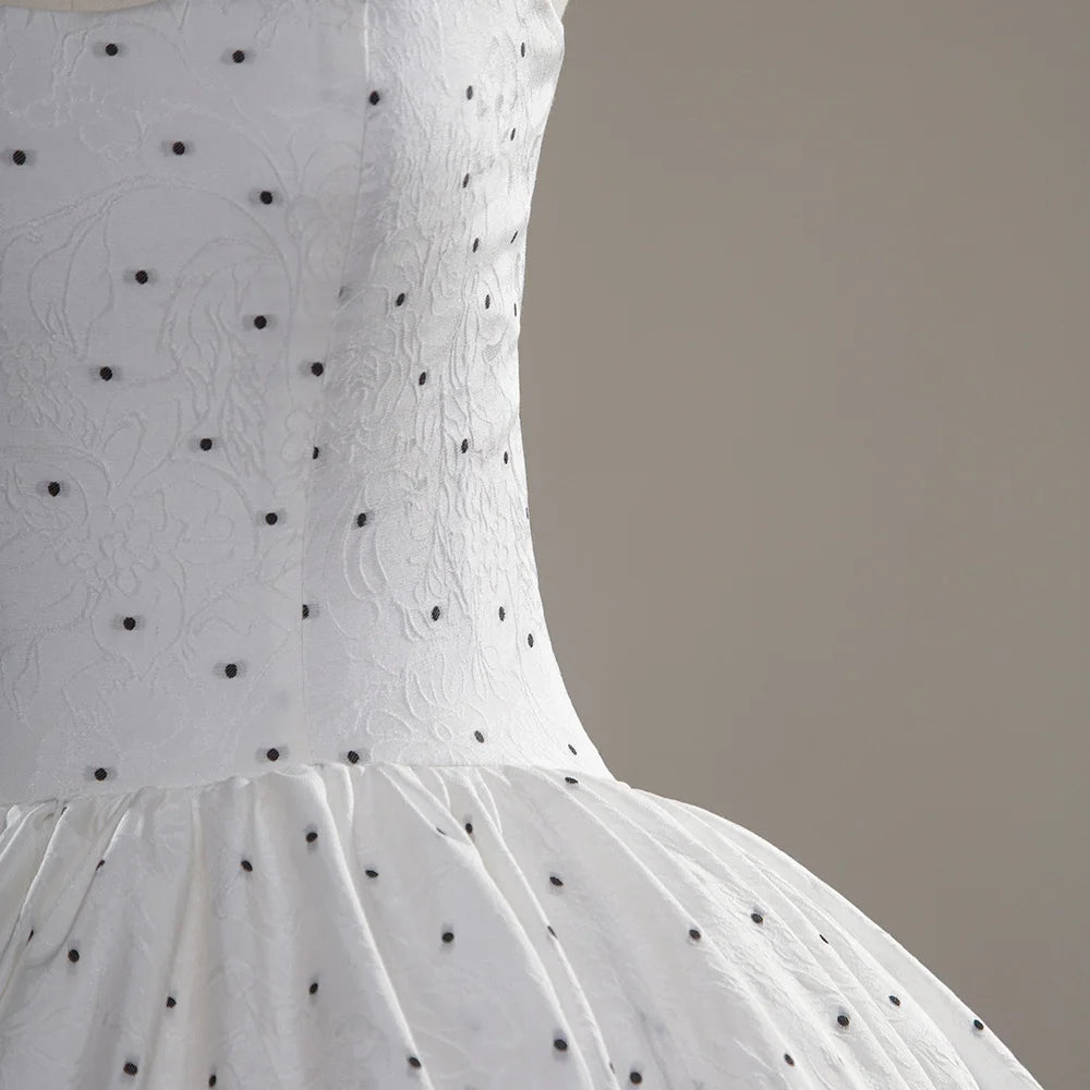 White Simplicity Wedding Dresses Embroidery Satin Sweetheart Bride Gowns Custom Made - Image 5