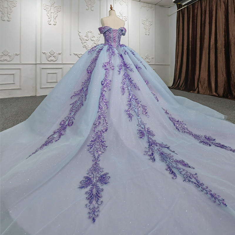 Off Shoulder Sweetheart Embroidery Elegant Evening Dresses - Image 4