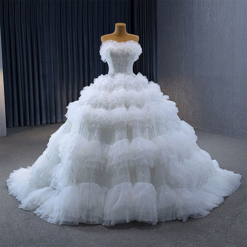 Princess Bridal Ball Gown Sleeveless Wedding Dresses For Women