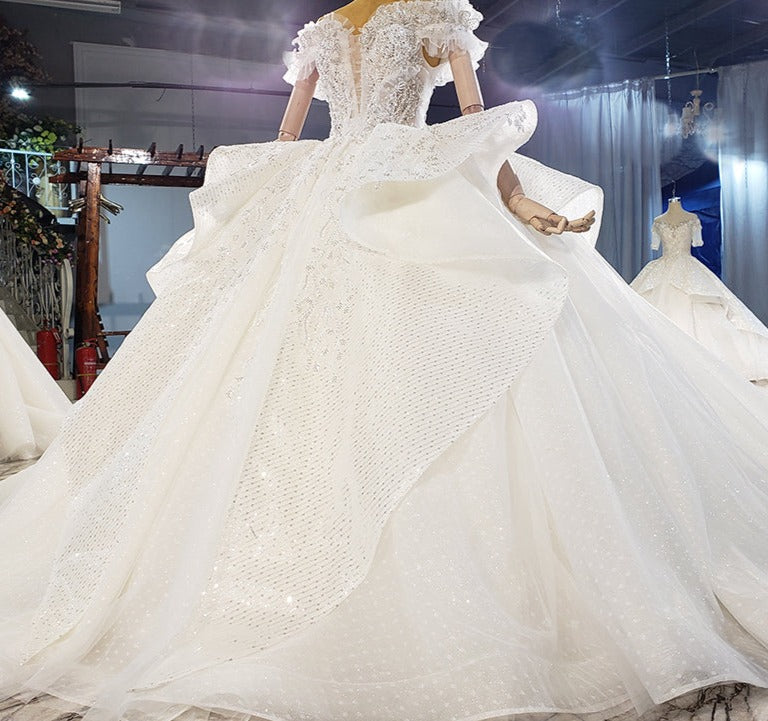 Design Deep V Neck Fashion Women Bridal Gowns Wedding Dress - Image 4