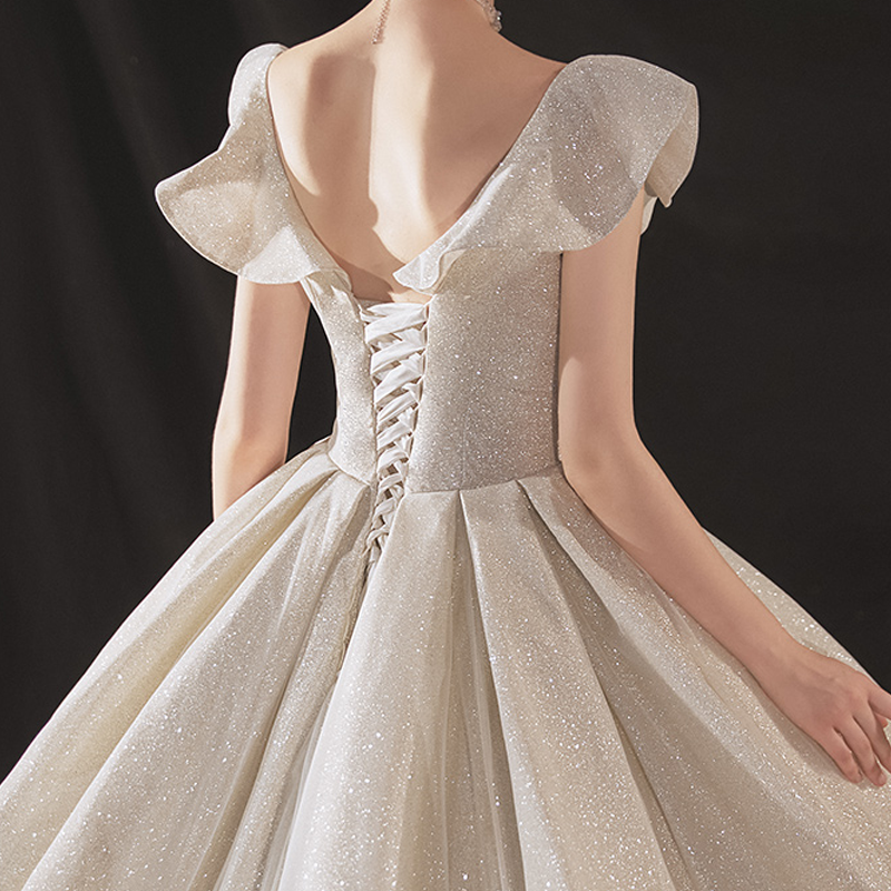 High Quality Diamond Luxury Wedding Dress Bridal Gown - Image 3