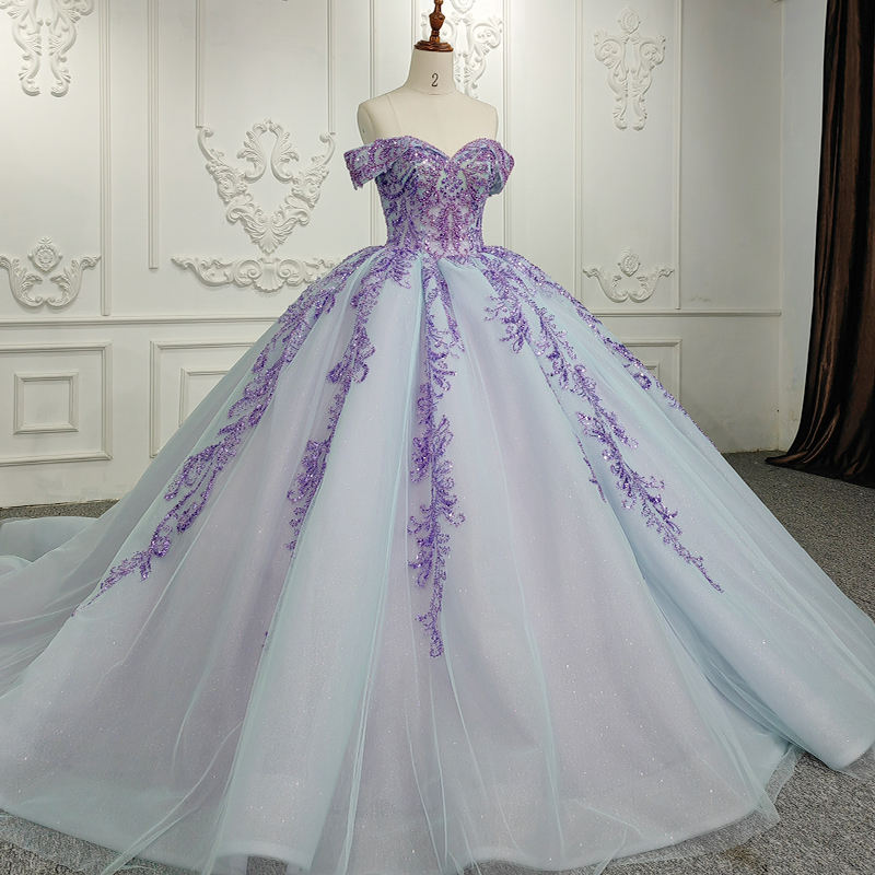 Off Shoulder Sweetheart Embroidery Elegant Evening Dresses - Image 3