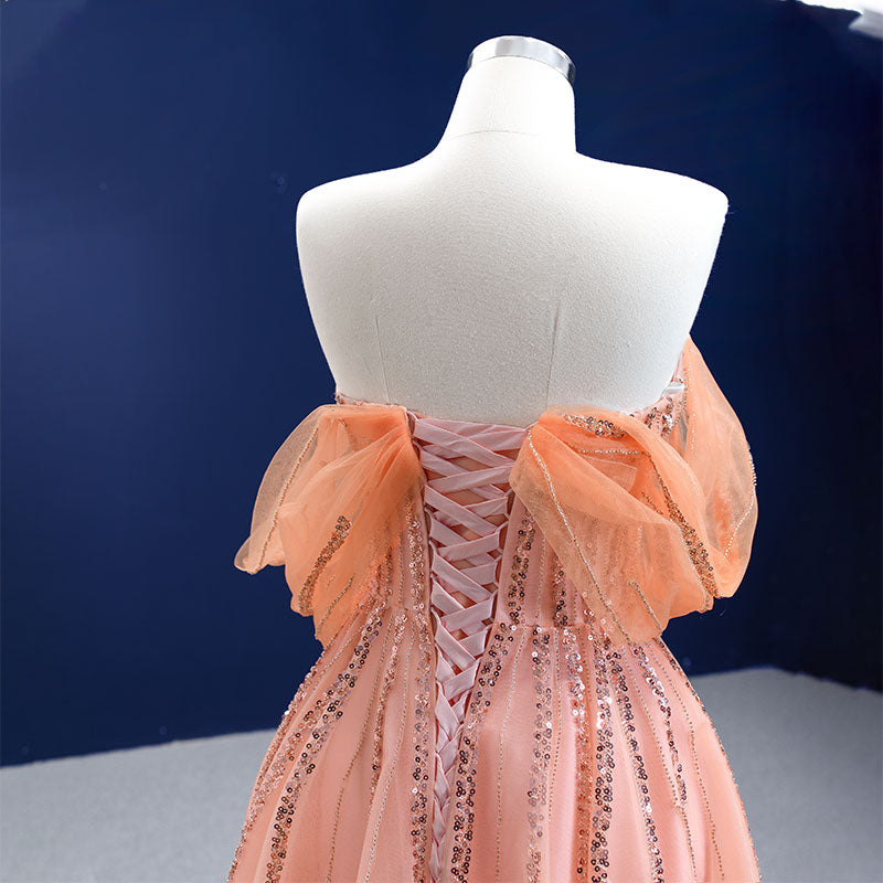 New style ladies elegant tube top lace sequins fringed ball evening dress - Image 8