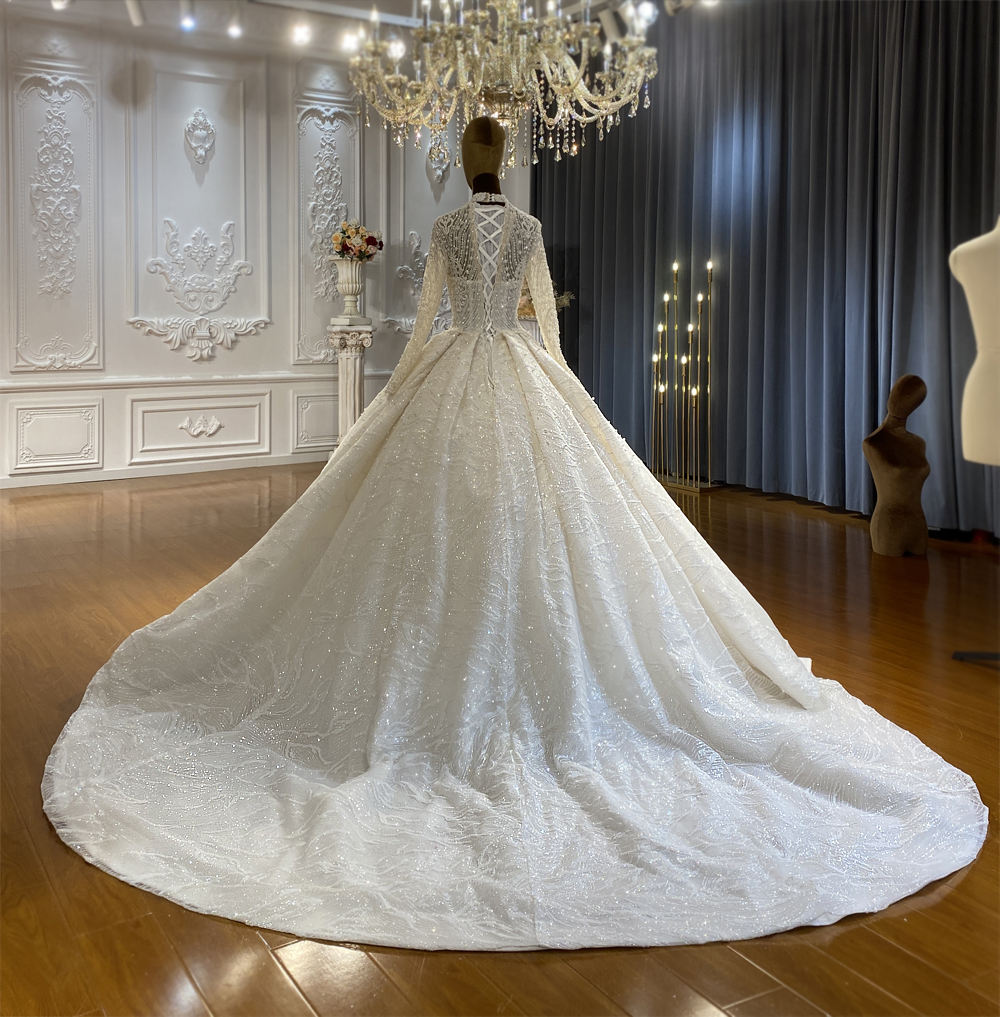 Wedding Dress Bride Long Sleeve Lace High Quality Wedding Dress For Women - Image 3