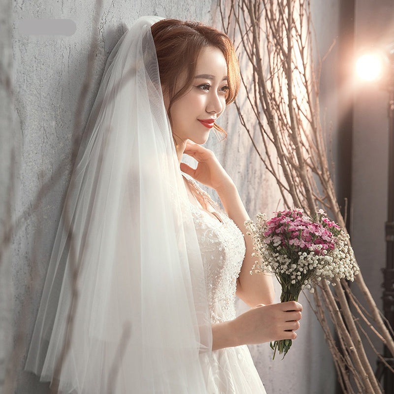 A-Line Fashion Simple Lace Beach Wedding Dresses For Women - Image 3