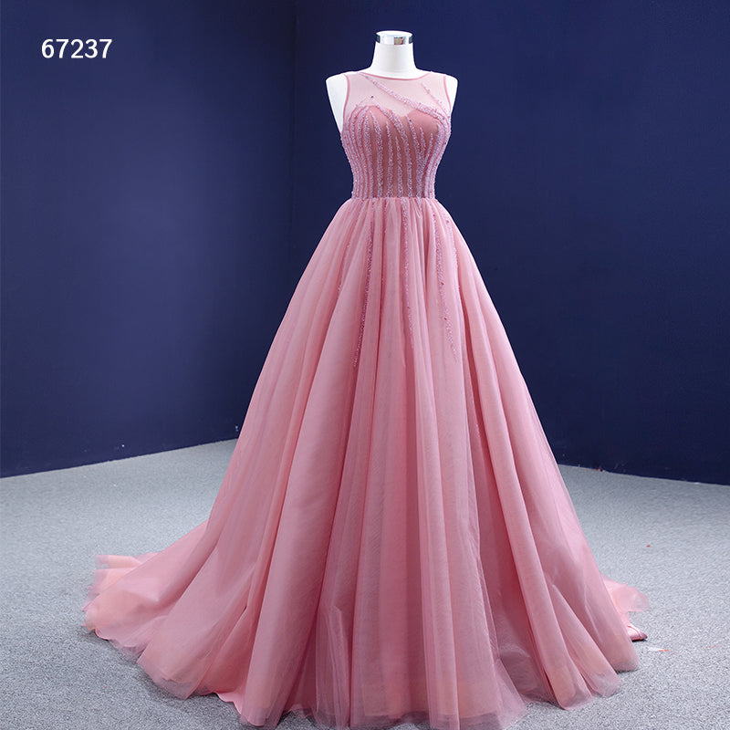 Women Fashion A Line Lace Elegant Evening Party Dress