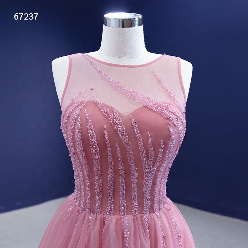 Women Fashion A Line Lace Elegant Evening Party Dress - Image 4