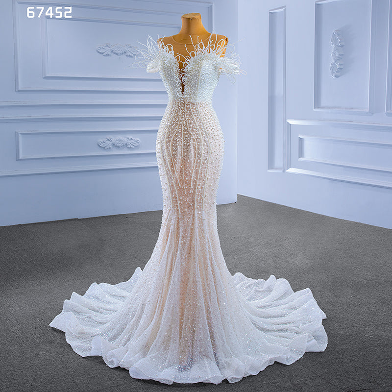Latest Designs 2022 Luxury Beaded Sequin Ladies Mermaid Wedding Dresses
