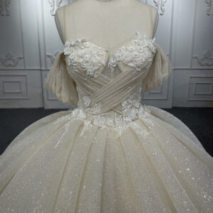 Vintage Glitter Luxury Tulle Ball Gown Pleats Quinceanera Dresses For Girls