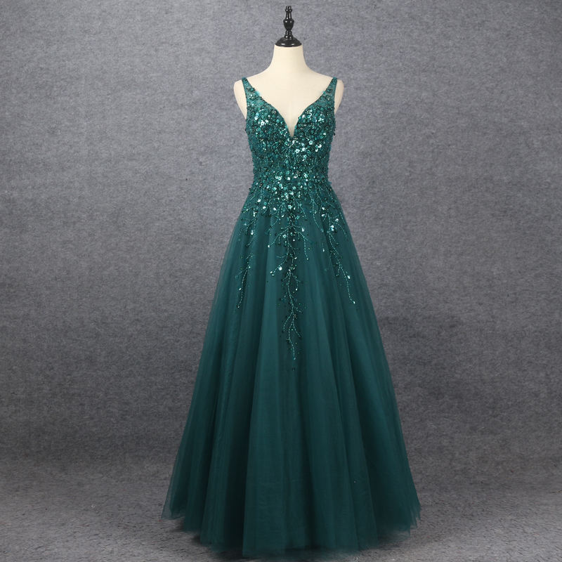 Evening Dress Leisure Sequin Modest Party Wear Gown