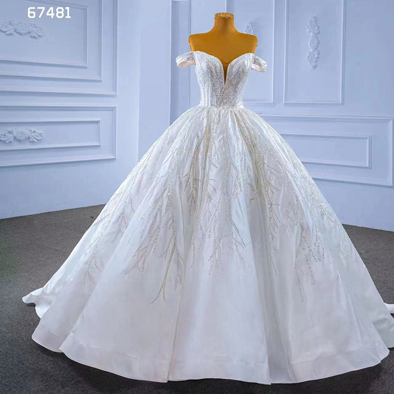 Bridal Dress Sweetheart Beaded Sequin Backless Sexy Tutu Skirt White Fabric