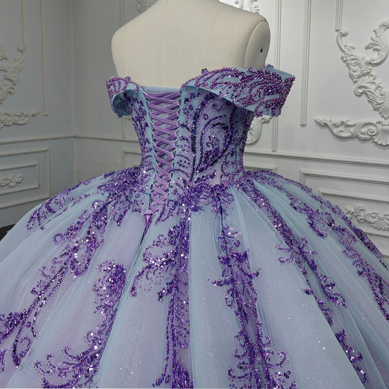 Off Shoulder Sweetheart Embroidery Elegant Evening Dresses - Image 5