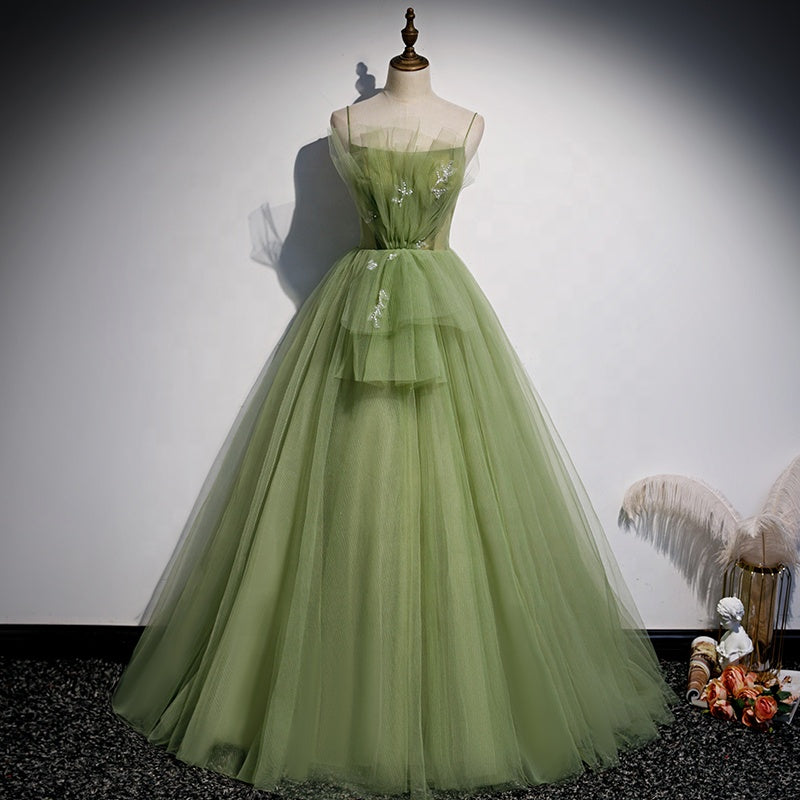 Emerald Green Prom Dress Wholesale Dress Elegant Lace Embroidered Simple Casual Women Wear