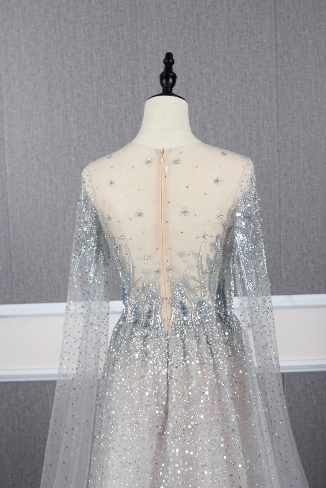 Evening Dresses Lace Appliqued O Neck New Design Vestido de Noche - Image 6