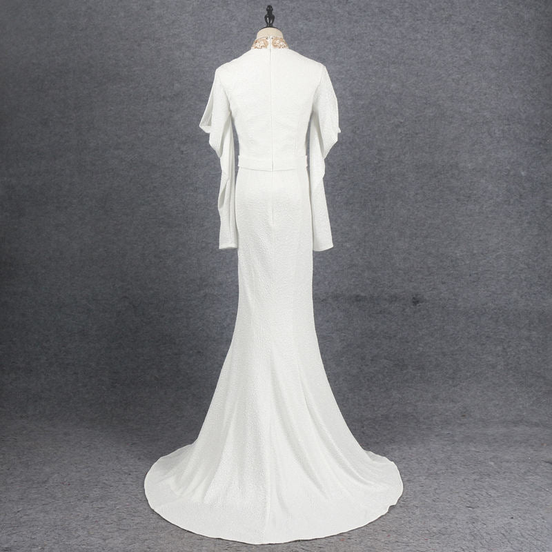 Formal Women Elegant Prom Gown Satin With Embroider For Evening Dresses - Image 5